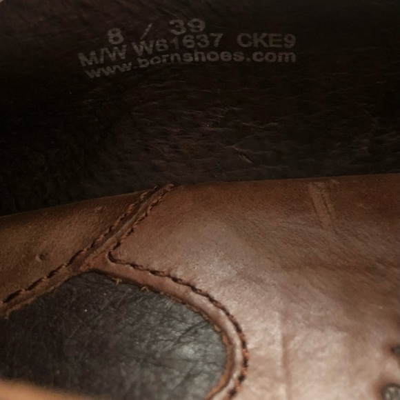 BORN Kiltie Double Mary Jane Brogue Western Leather Round Toe Pump Sz 8 M W61637 - Picture 8 of 9